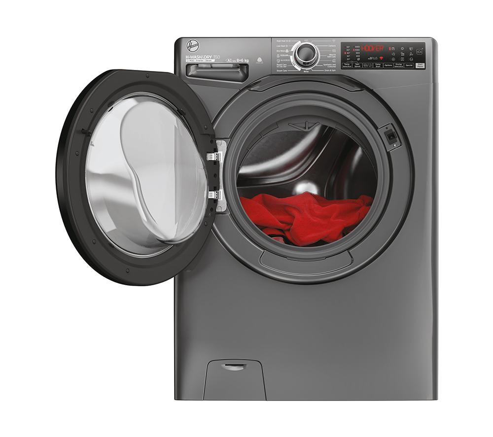 HOOVER H Wash 350 H3DPS4866TAMBR80 WiFi-fähiger 8 kg Waschtrockner - Graphit