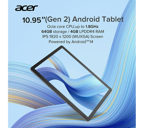 ACER ACTAB1125 10,95" Tablet – 64 GB, Schwarz