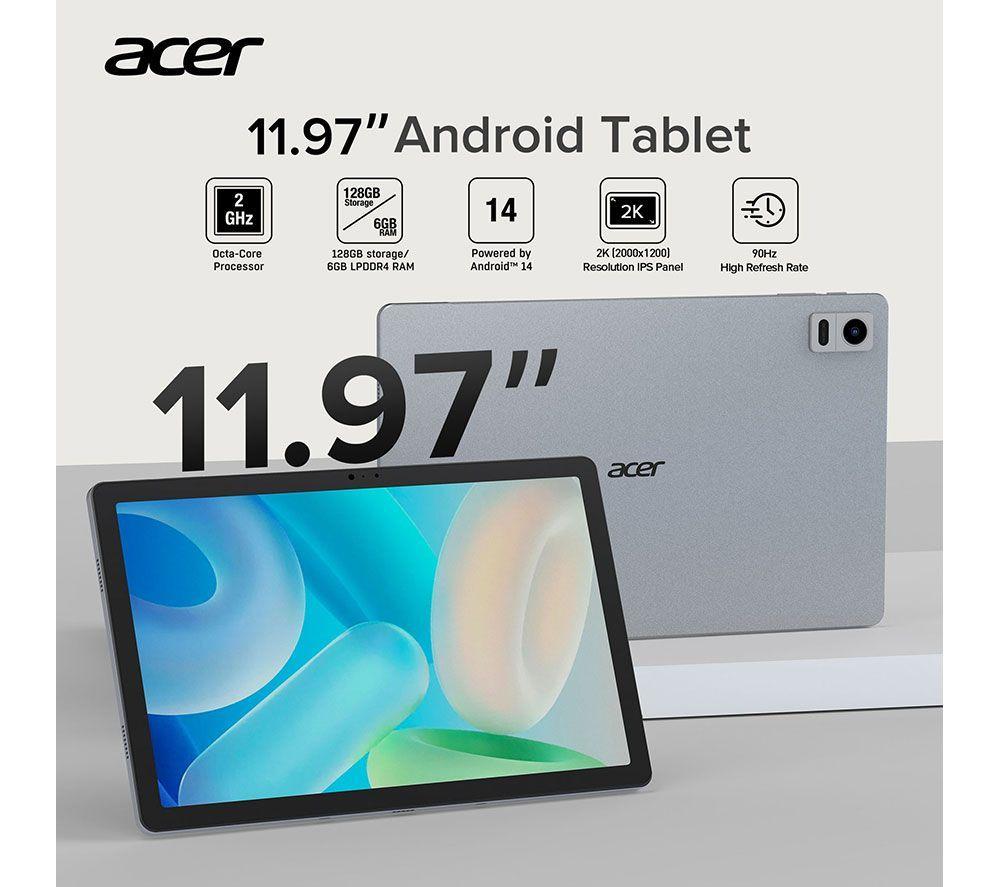 ACER ACTAB1225 11.97" Tablet - 128 GB, Grey