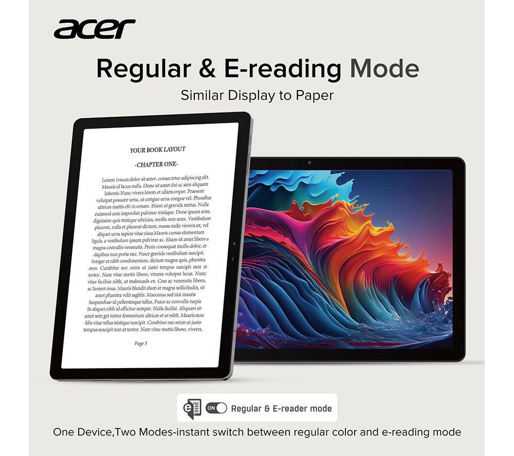 ACER ACTAB1225 11.97" Tablet - 128 GB, Grey