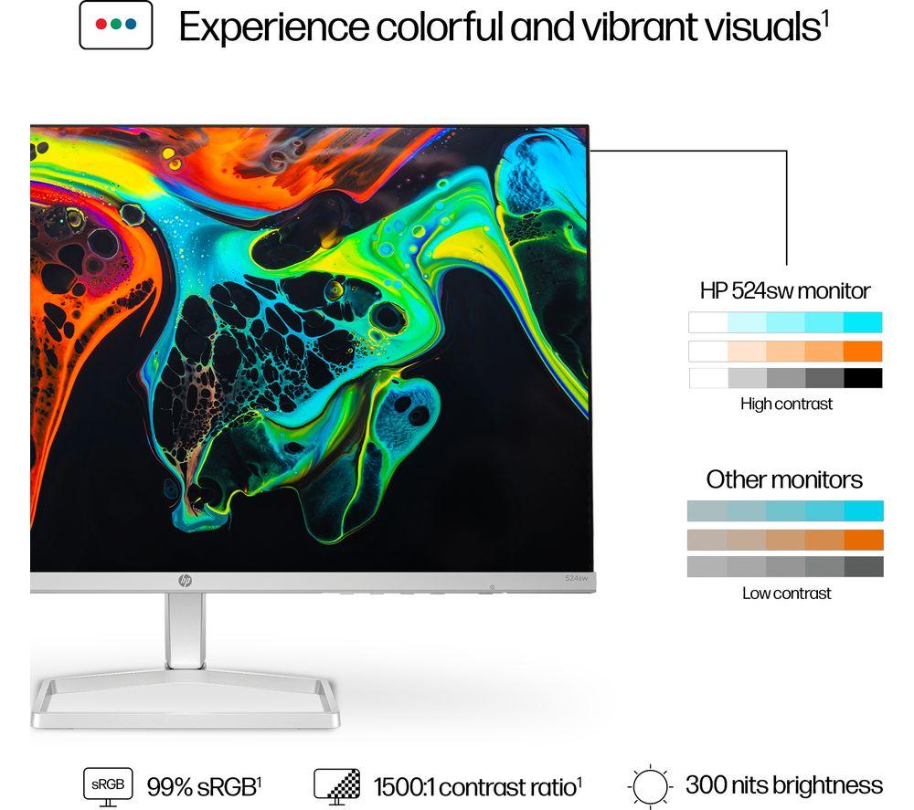 HP Series 5 524sw Full HD 24" IPS LCD Monitor - White