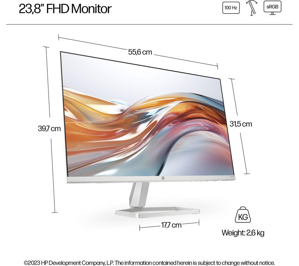 HP Series 5 524sw Full HD 24" IPS LCD Monitor - White