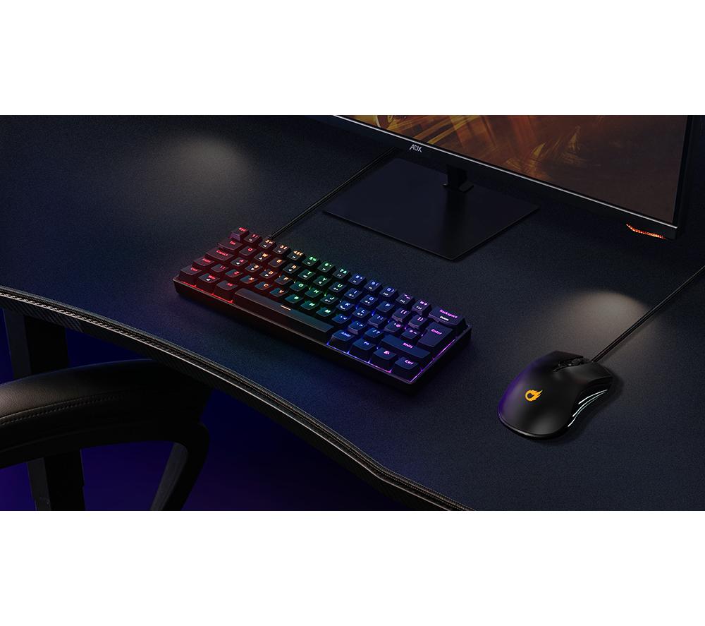 ADX FireFight Advanced MK16 60% Mechanische Gaming-Tastatur – Schwarz