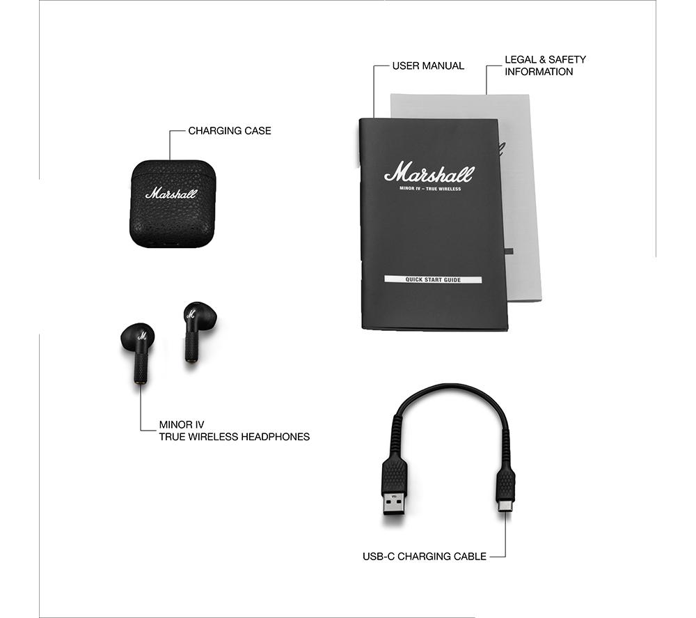 Auriculares inalámbricos Bluetooth MARSHALL Minor IV - Negro