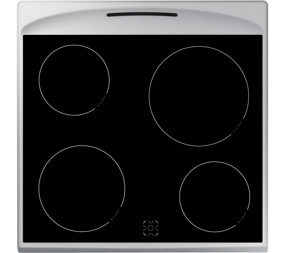 AMICA AFC601SS 60 cm Electric Ceramic Cooker - Black & Stainless Steel