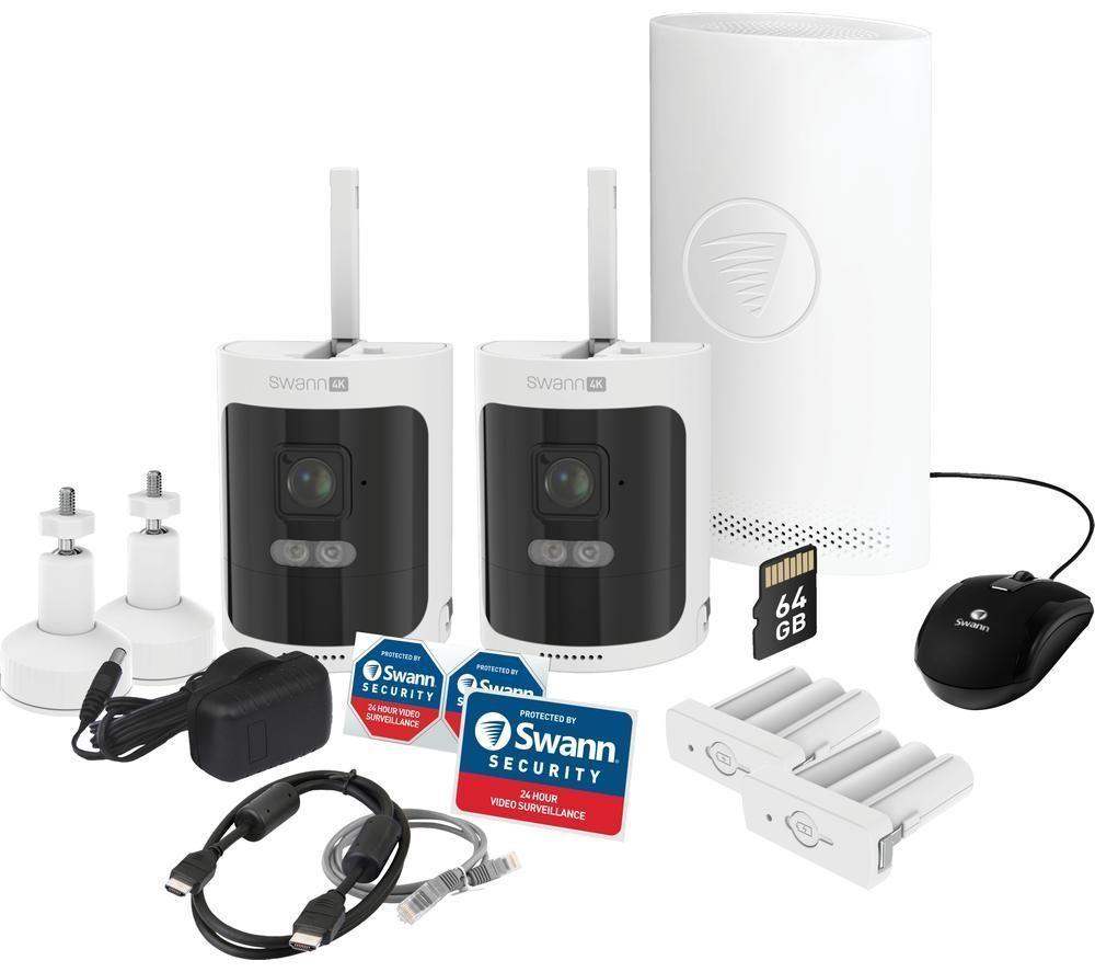 SWANN AllSecure 4K Ultra HD NVR Security System - 64 GB, 2 Cameras