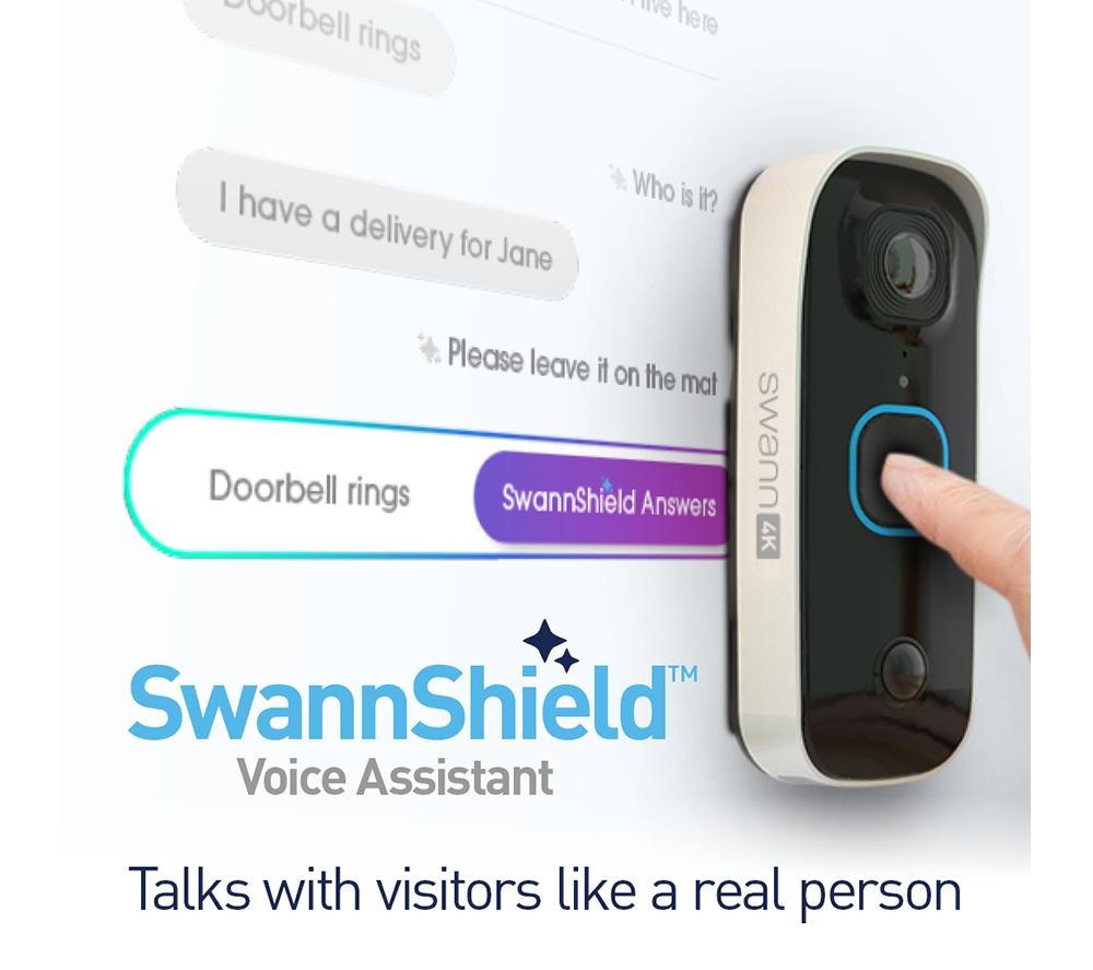SWANN SwannBuddy4K Video Doorbell and Chime - Wired / Battery
