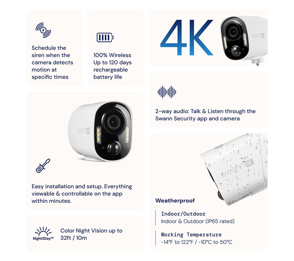 SWANN SWIFI-4KXTRM Xtreem4K 4K Ultra HD Security Camera