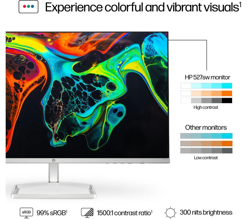 Monitor IPS LCD HP Serie 5 527sw Full HD de 27" - Blanco