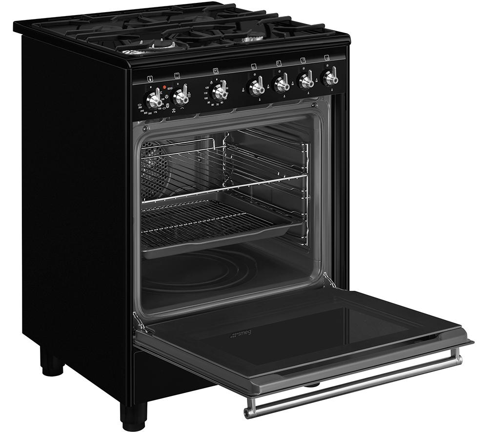 SMEG Concert CX61GMBL 60 cm Dual Fuel Range Cooker - Black