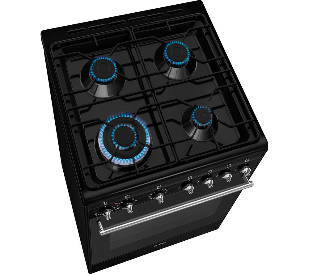 SMEG Concert CX61GMBL 60 cm Dual Fuel Range Cooker - Black