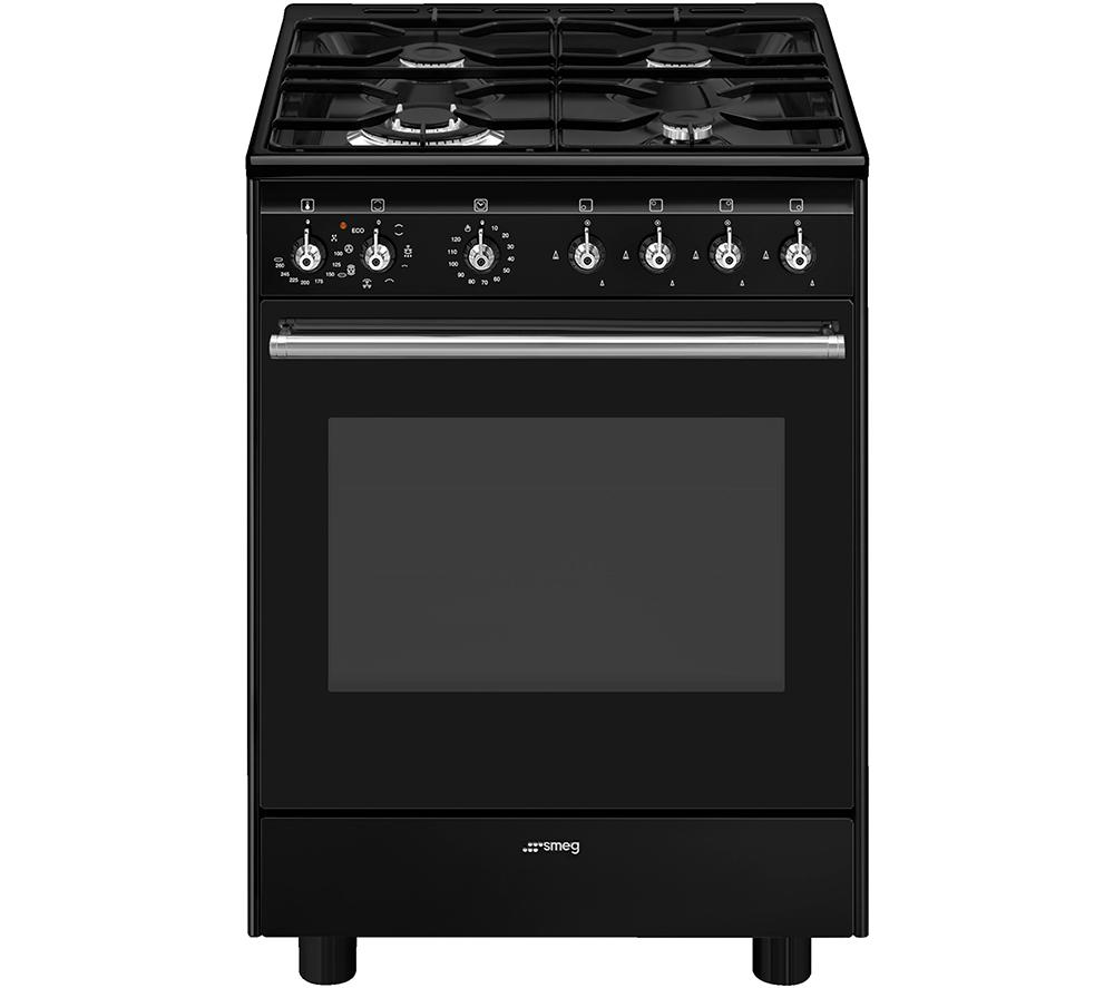 SMEG Concert CX61GMBL 60 cm Dual Fuel Range Cooker - Black