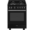 SMEG Concert CX61GMBL 60 cm Dual Fuel Range Cooker - Black