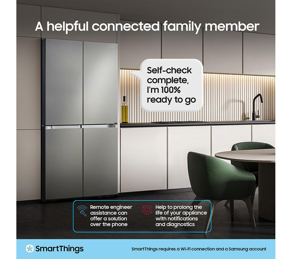 SAMSUNG Bespoke with See-Thru Door RF65DB970E22EU Smart Fridge Freezer - Black