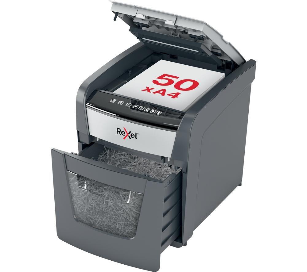 REXEL Optimum AutoFeed+ 50X Cross Cut Paper Shredder