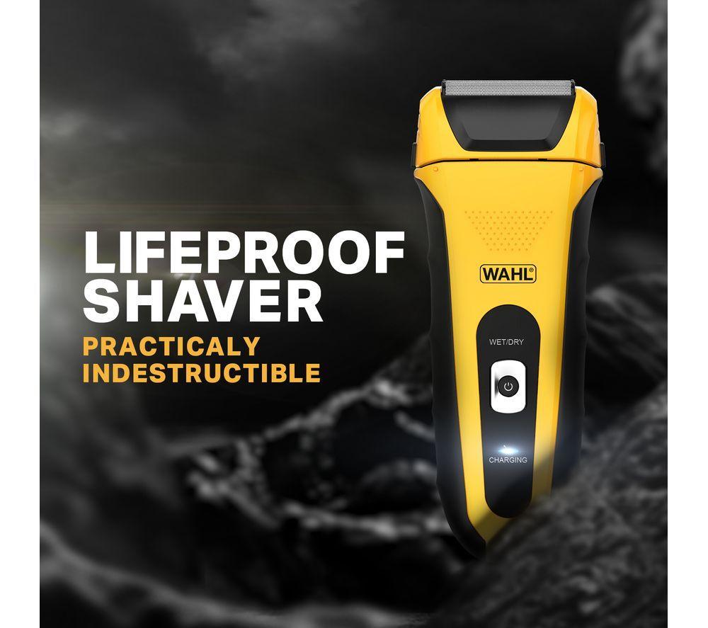WAHL Lifeproof Wet & Dry Foil Shaver - Black & Yellow