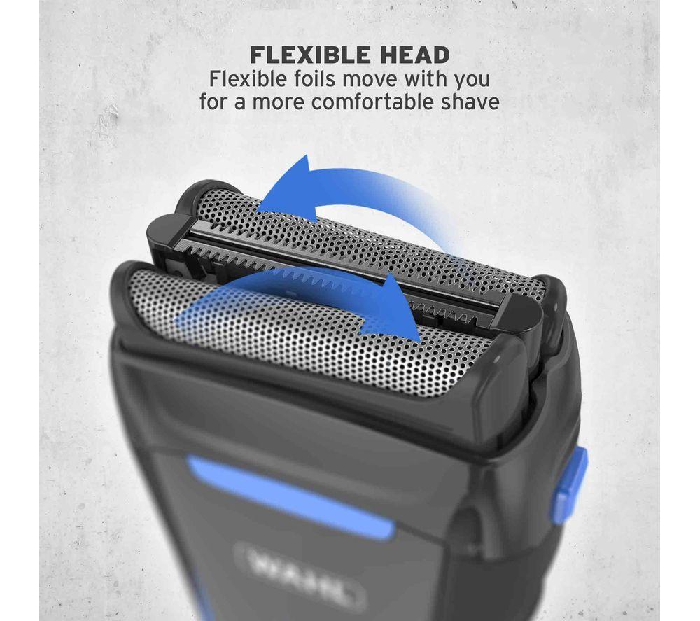 WAHL Clean & Close Wet & Dry Stubble Foil Shaver - Black & Blue
