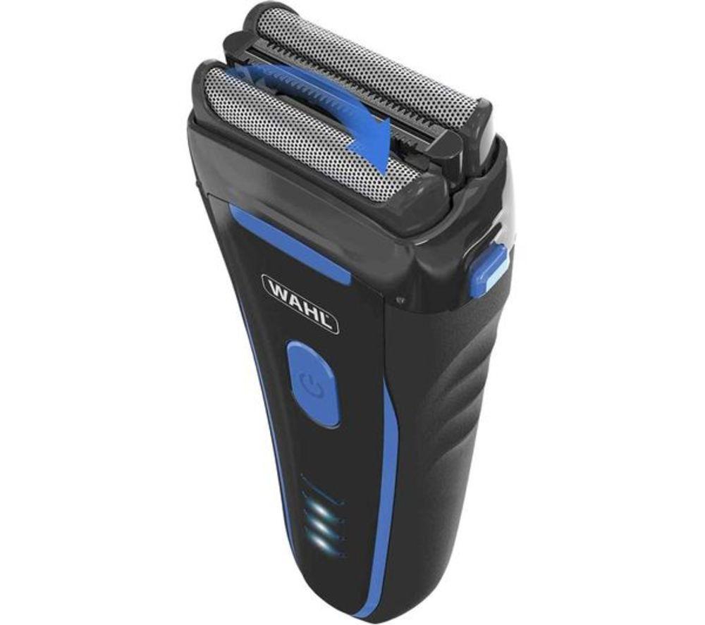 WAHL Clean & Close Wet & Dry Stubble Foil Shaver - Black & Blue