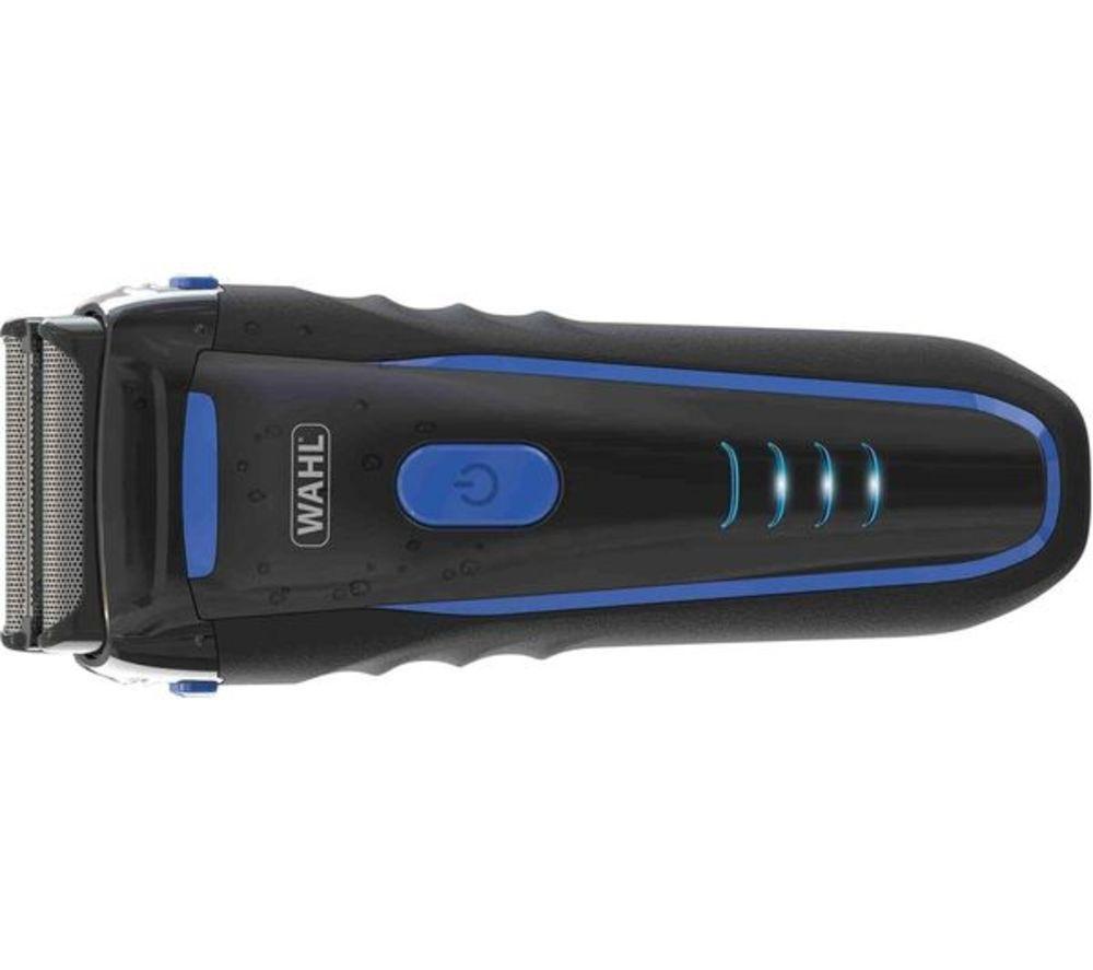 WAHL Clean & Close Wet & Dry Folienrasierer für 3-Tage-Bart – Schwarz & Blau