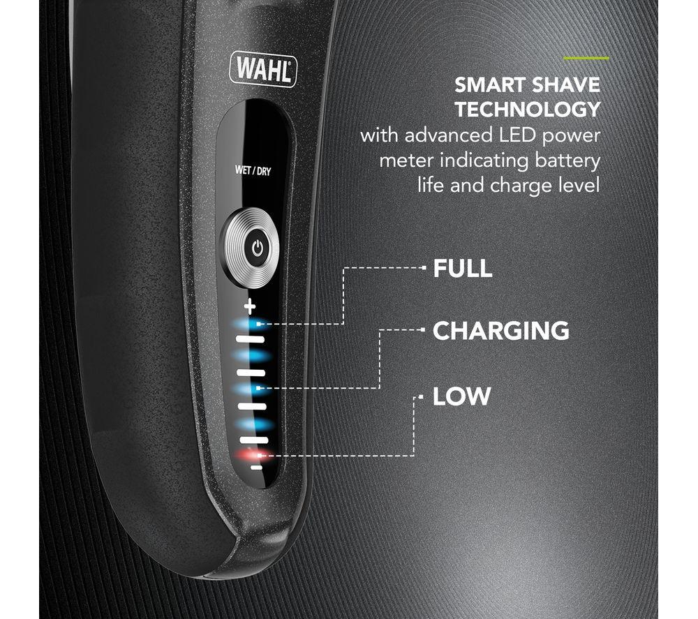 WAHL Lifeproof Plus 7061-917 Wet & Dry Stubble Foil Shaver - Black & Silver