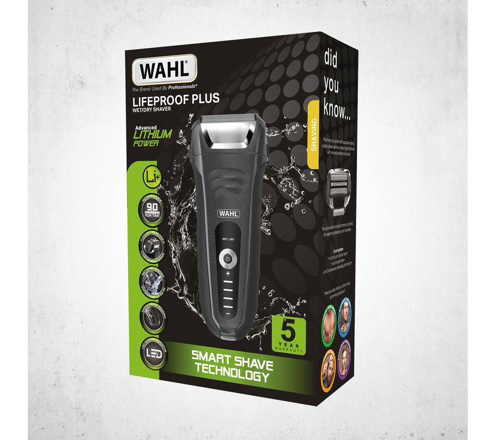 WAHL Lifeproof Plus 7061-917 Wet & Dry Stubble Foil Shaver - Black & Silver
