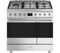 SMEG C92GPX2 90 cm Dual Fuel Pyrolytic Range Cooker - Stainless Steel
