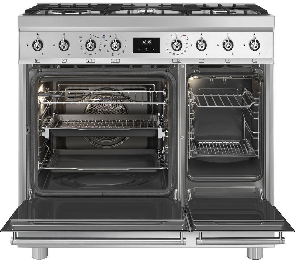 SMEG C92GPX2 90 cm Dual Fuel Pyrolytic Range Cooker - Stainless Steel