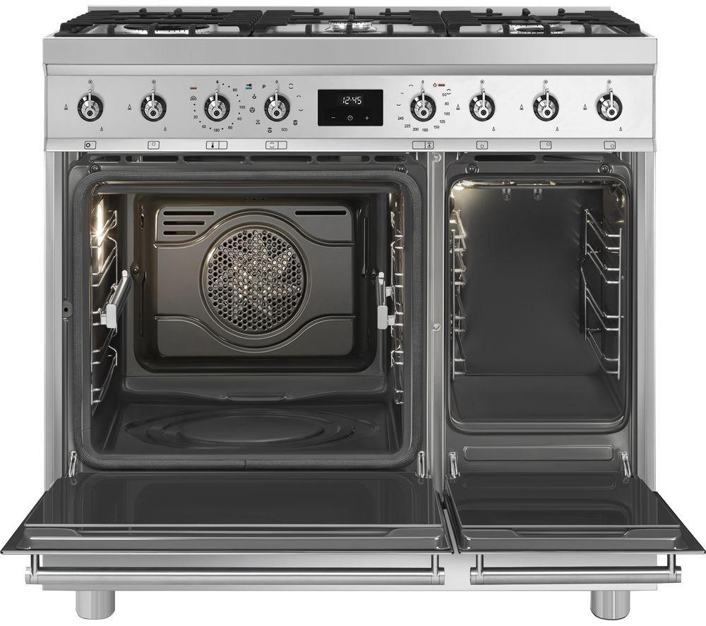 SMEG C92GPX2 90 cm Dual Fuel Pyrolytic Range Cooker - Stainless Steel
