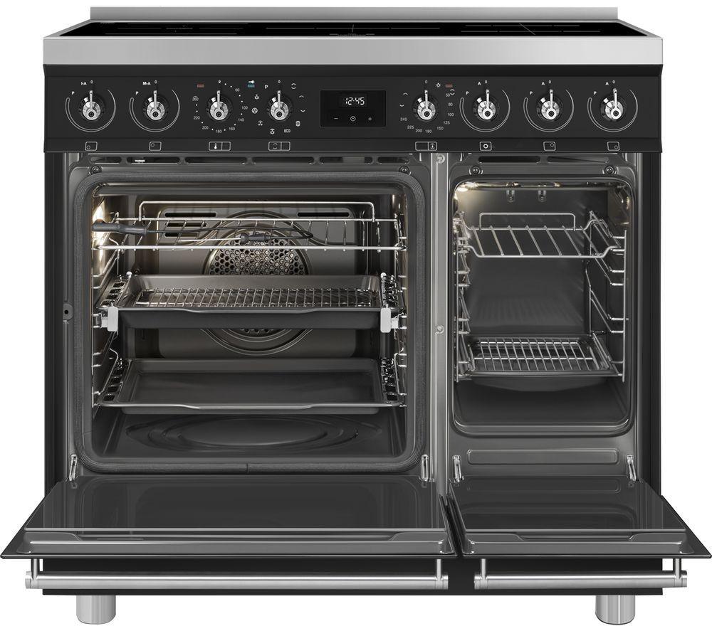 SMEG C92IPMB2 90 cm Electric Induction Pyrolytic Range Cooker - Matte Black