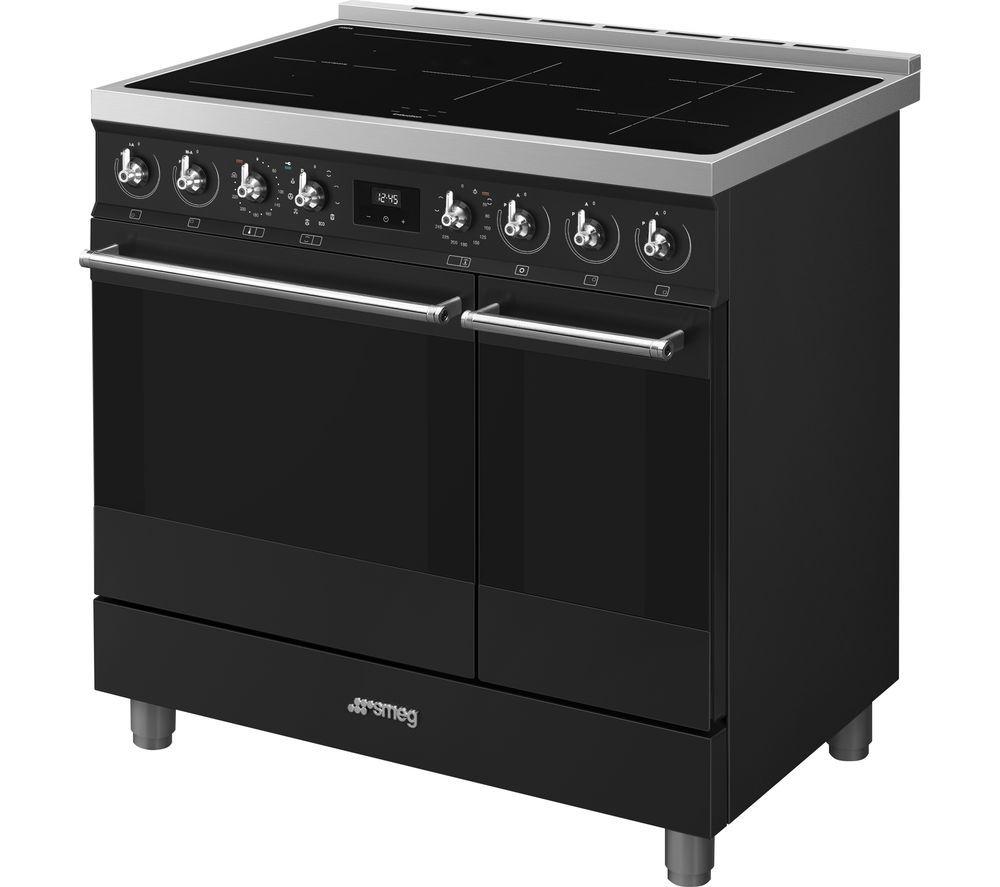 SMEG C92IPMB2 90 cm Electric Induction Pyrolytic Range Cooker - Matte Black