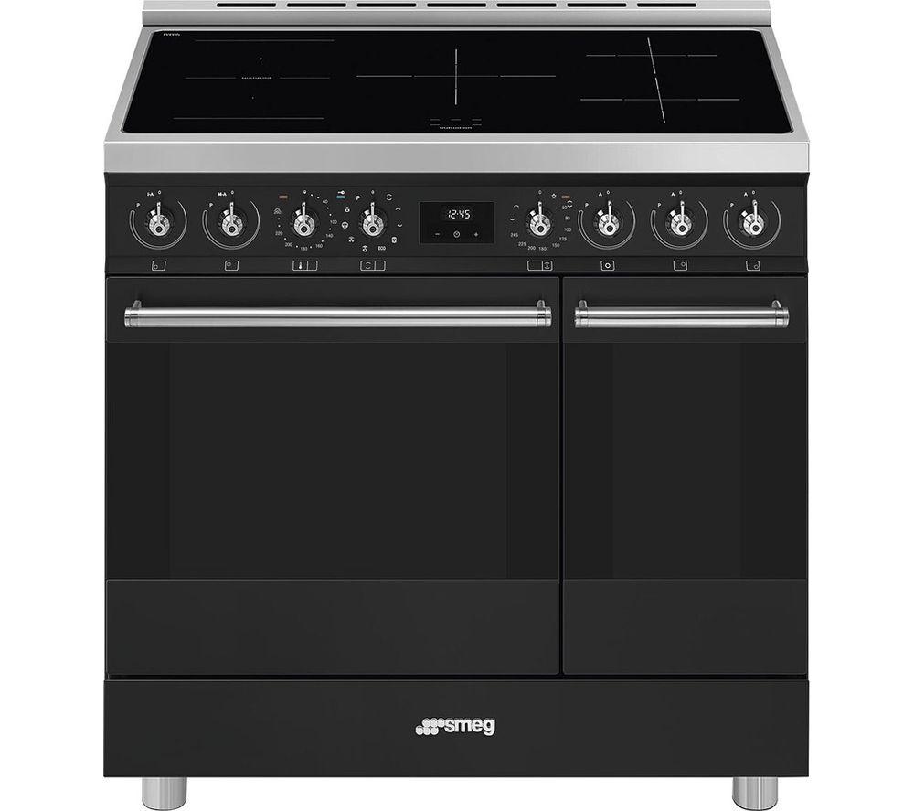 SMEG C92IPMB2 90 cm Electric Induction Pyrolytic Range Cooker - Matte Black