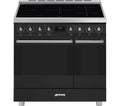 SMEG C92IPMB2 90 cm Electric Induction Pyrolytic Range Cooker - Matte Black