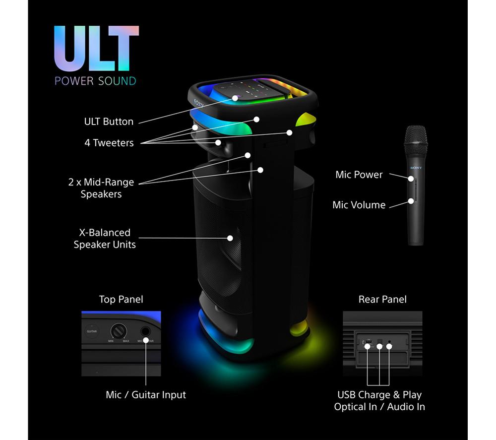 Altavoz Bluetooth para Fiestas SONY ULT Tower 10 - Negro