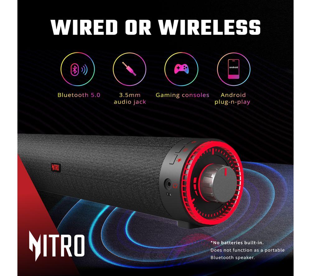 ACER Nitro 2.0 Bluetooth PC Soundbar - Black
