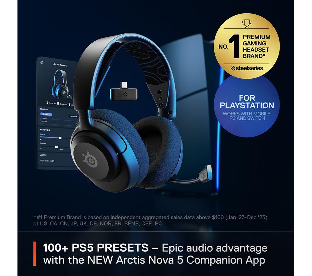 STEELSERIES Arctis Nova 5P Wireless PS5 Gaming-Headset - Schwarz