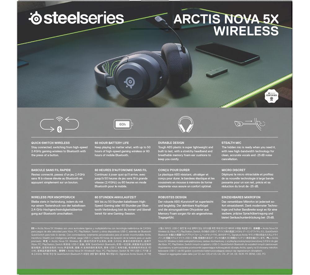 STEELSERIES Arctis Nova 5X Wireless Xbox Gaming-Headset - Schwarz