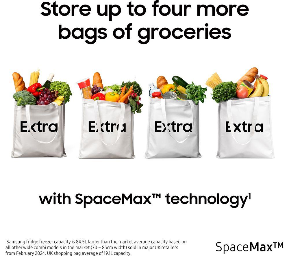 SAMSUNG Series 8 SpaceMax RB53DG703CS9EU 70/30 Smart-Kühl-/Gefrierkombination – Silber