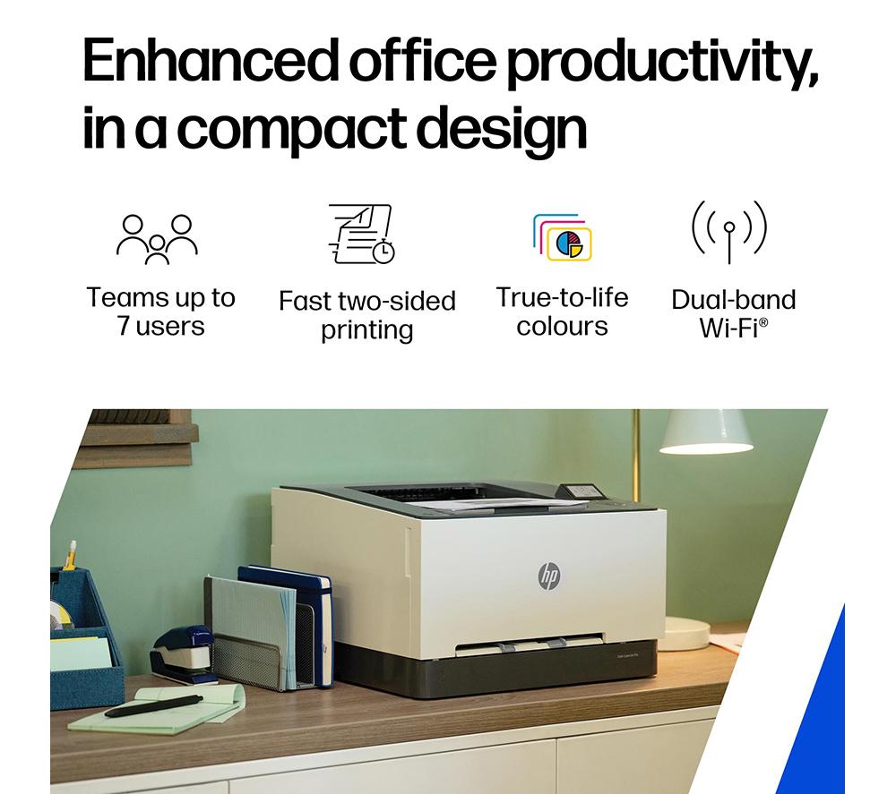 HP Color LaserJet Pro 3202dw Wireless Laser Printer | Second Paper Tray | WiFi Printer