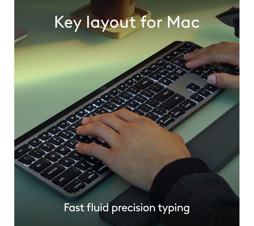 LOGITECH MX Keys S for Mac Wireless Keyboard - Pale Grey