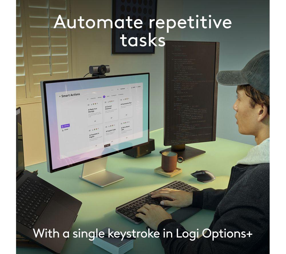 LOGITECH MX Keys S for Mac Wireless Keyboard - Pale Grey