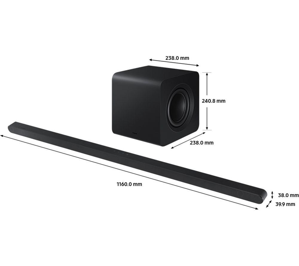 SAMSUNG HW-S800D/XU Barra de sonido inalámbrica 3.1.2 con Dolby Atmos, DTS Virtual:X y Amazon Alexa - Negro