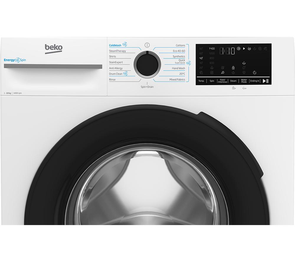 Lavadora BEKO Pro EnergySpin IronFast BM3WT4104IW de 10 kg y 1400 rpm - Blanca