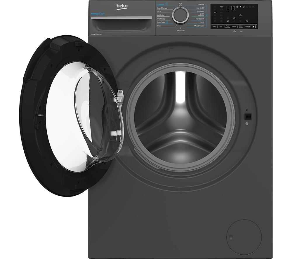 Lavadora BEKO Pro EnergySpin IronFast BM3WT4841IA de 8 kg y 1400 rpm - Antracita