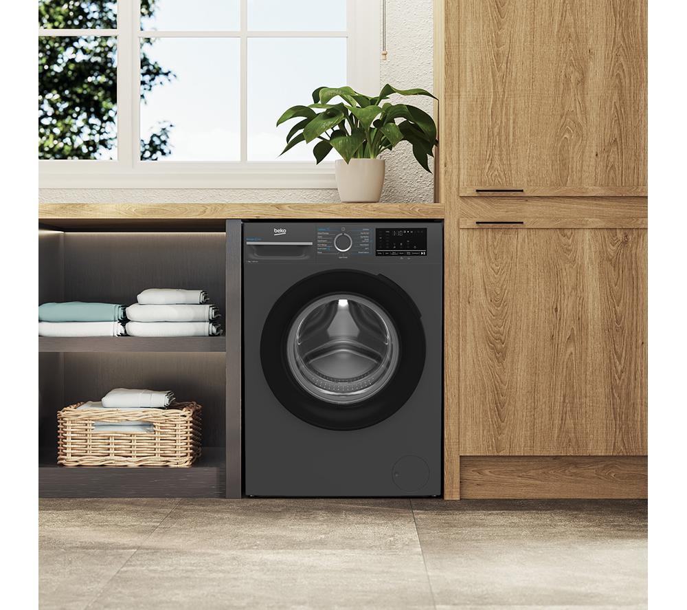 Lavadora BEKO Pro EnergySpin IronFast BM3WT4841IA de 8 kg y 1400 rpm - Antracita
