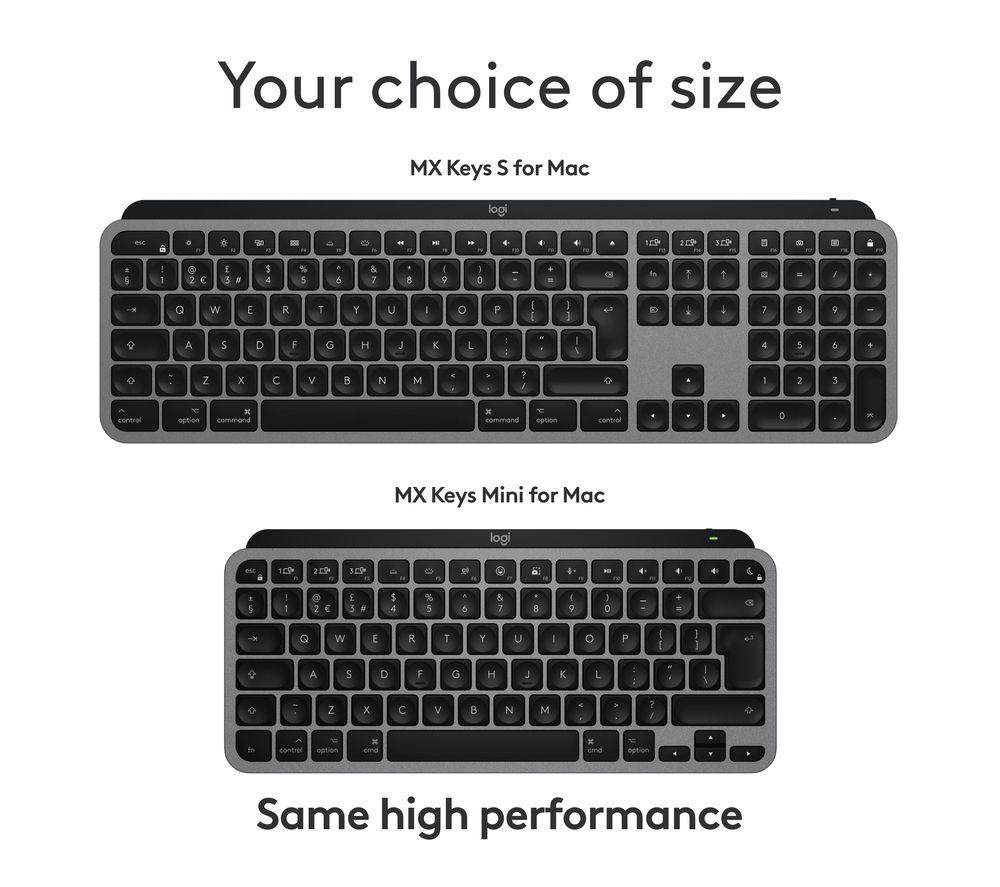 Teclado Inalámbrico LOGITECH MX Keys S para Mac - Gris Espacial