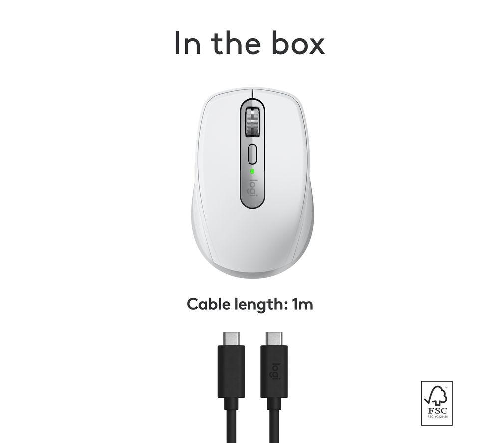 LOGITECH MX Anywhere 3S for Mac Wireless Darkfield Mouse - Pale Grey