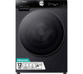 HISENSE 7S Series Auto Dosing WF7S1247BB AI WiFi-enabled 12 kg 1400 Spin Washing Machine – Black