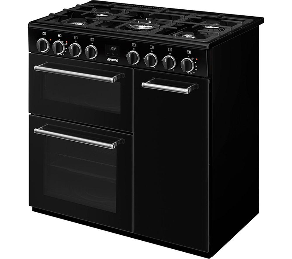 SMEG BG93GMBL Concert 90 cm Dual Fuel Range Cooker - Black