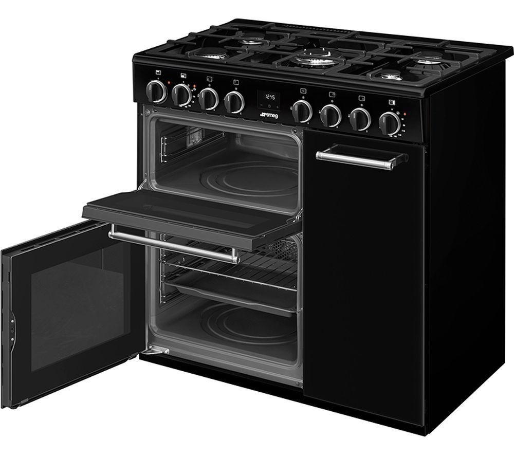 SMEG BG93GMBL Concert 90 cm Dual Fuel Range Cooker - Black