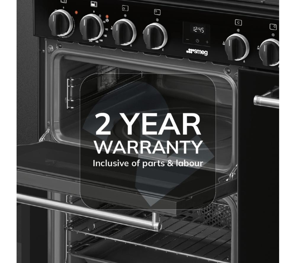SMEG BG93GMBL Concert 90 cm Dual Fuel Range Cooker - Black